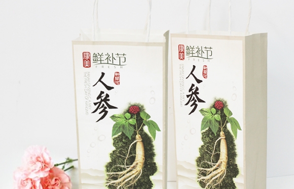 東莞伽立紙業解析進口白牛皮紙人參手提袋